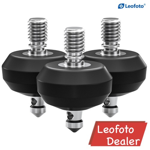 Leofoto TFV Convertible Rubber Feet/Spikes | Set of 3 | 3/8" Thread - Picture 1 of 7