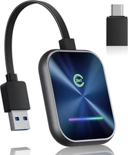 Upgraded 2-in-1 Wireless CarPlay&Android Auto Adapter-Convert Wired to Wireless