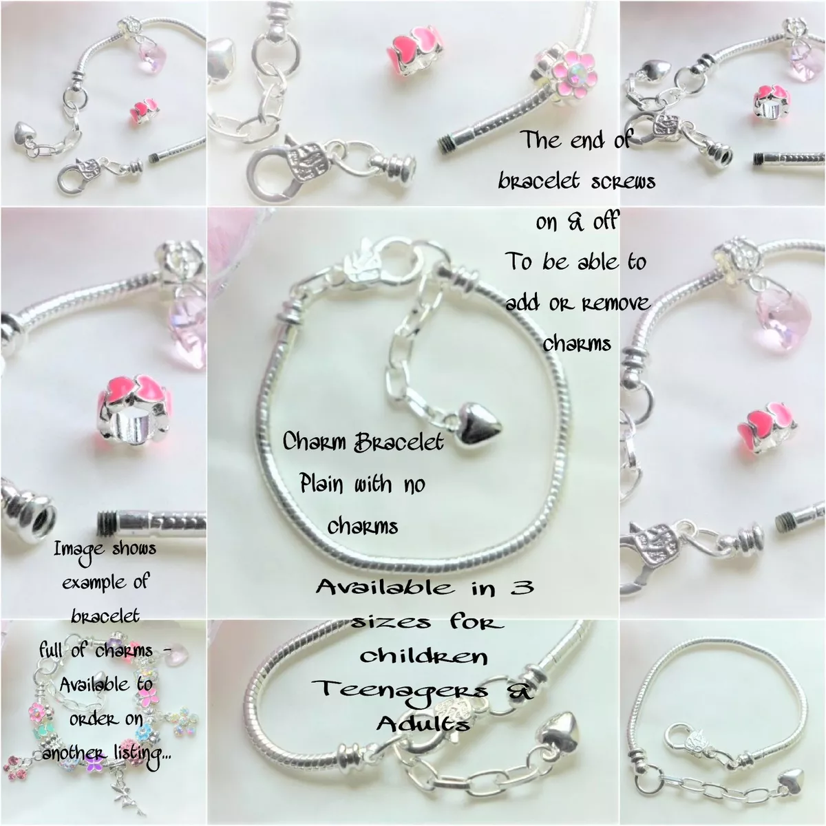 Plain charm bracelet shop without charms