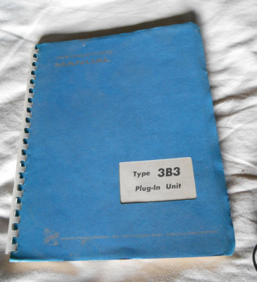Tektronix Typ 3B3 Timebase Plug-in Bedienungsanleitung und technisches Handbuch