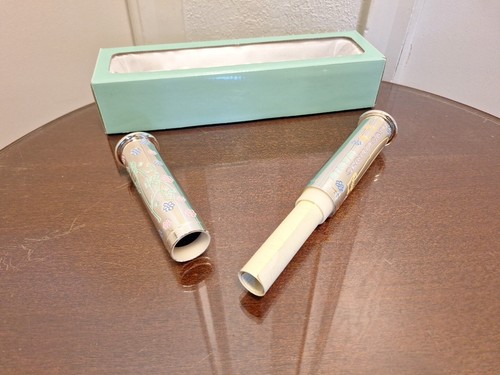 NIB 9” SILVER PLATED BABY BIRTH CERTIFICATE KEEPSAKE HOLDER COLORIZED TUBE GIFT - Picture 6 of 6
