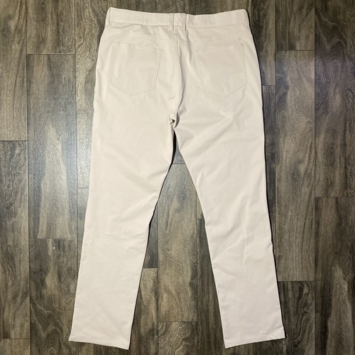 Johnston & Murphy Pants Men's 34R XC4 Extreme Comfort Performance 5-Pocket Khaki - Picture 2 of 8