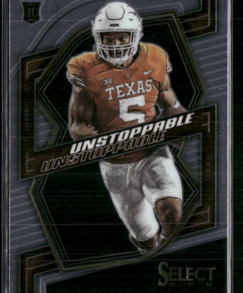 2023 Panini Select Draft Picks #UN-5 Bijan Robinson Unstoppable Silver Prizm