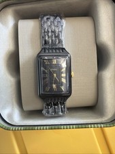 FOSSIL Raquel ES5385 Black Stainless Steel Watch Rectangular 23mm