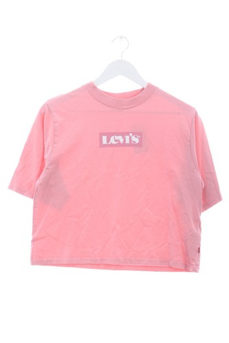 LEVI’S Camisa recortada Mujeres Camisa Talla EU 34 rosa-blanco look casual