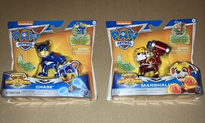 Paw Patrol Mighty Pups Super Paws Chase & MARSHALL Figure Spin Master 2018 SET