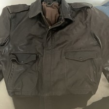 Schott Brown A-2 Style Leather Flight Jacket 46 – Worn Few Times