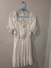 Exlura Puff Sleeve Mini Dress Women’s Stylish Short Dress