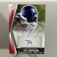 TREY MORRISON 2022 Sage Hit RED AUTO #A-TM ROOKIE North Carolina UNC CB
