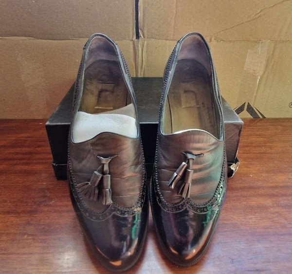 Men Moreschi Loafers Black Leather 42