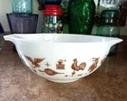 VTG Pyrex MIXING BOWL Early American 2 1/2 QT 443 Cinderella FAST SHIP