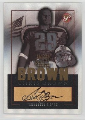 2003 Pristine Personal Endorsements Gold 18/25 Chris Brown Rookie Auto RC 9b4