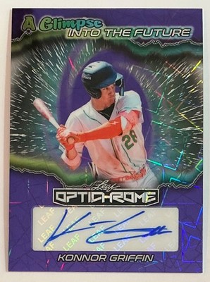 2025 Leaf Optichrome Konnor Griffin Glimpse Auto Autograph Purple #d 3/5