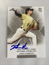 Jake Clemente Signed 2021 Leaf Perfect Game Auto Florida Gators Baseball Card