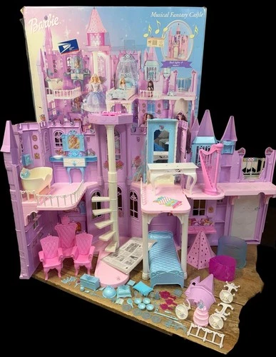 COMPLETE IN BOX Vintage Barbie of Swan Lake Musical Fantasy Castle Playset B1351