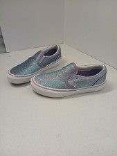 Vans Girls Blue And Purple Sparkles Kids Size 2.5
