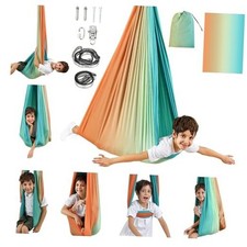 Sensory Swing, Indoor  Outdoor Sensory Swing for Kids  Adults, Double Orange