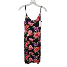 Y2K Floral Slip Dress Sz L Coquette Fairycore Midi Dark Cottagecore