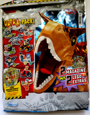 LEGO Maxi Flowpack: 2 Lego Magazine + 2 Figure  all'interno  Tema Jurassic World