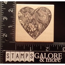 Magenta Rubber Stamps BOTANICAL FLOURISH FLOWERS HEART LOVE VALENTINES T23