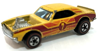 Vintage Hot Wheels Redline 1969 Heavy Chevy Car #7 Flying Colors Yellow Orange