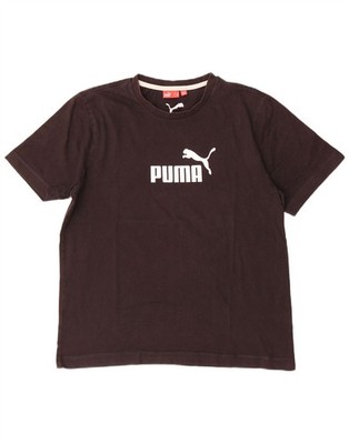 Puma Mens Graphic T-Shirt Top Large Brown Cotton AP04