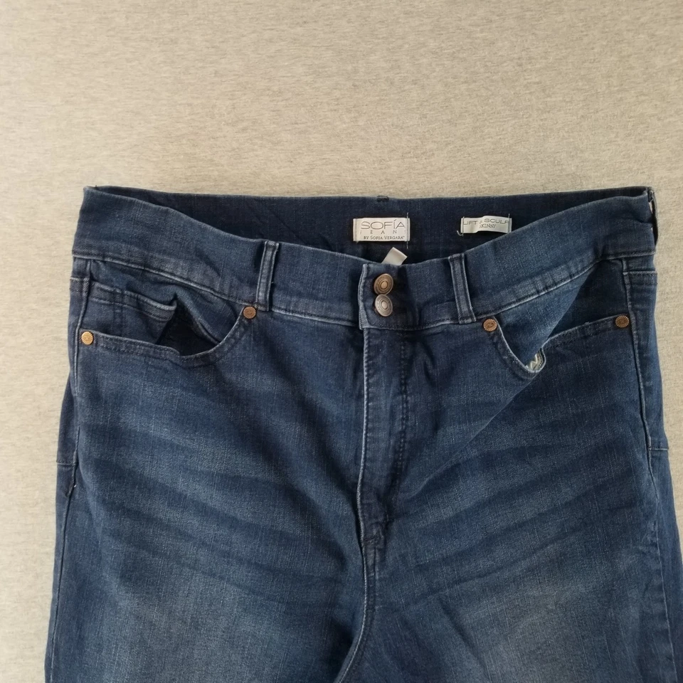 Sofia Jeans Women's Sz 16 Dark Blue Wash Lift Sculpt Slim Stretch Comfort - Image 2 of 4