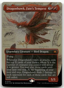 Dragonhawk, Fate's Tempest (Borderless) Bloomburrow Foil
