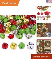 Vibrant 48-Piece Jingle Bells - 1-Inch, Perfect for Christmas Projects  Gifts