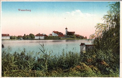 AK Wasserburg am Bodensee, Panorama vom Ufer (2931A53)