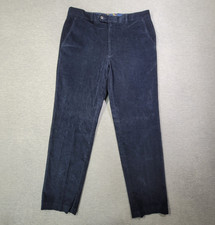 Ralph Lauren Corduroy Pants Mens 34x32 Navy Classic Straight Leg Stretch