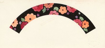 Poole Pottery Bold Black & Orange Flower Design Painting 1980s Elaine Williamson