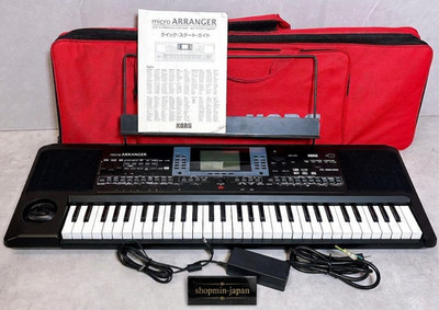KORG microARRANGER MAR-1 Keyboard w/ Case Stand Manual Tested from Japan