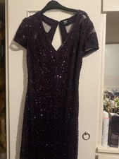 New Long  royal midnight Purple Evening dress  FREE SHIPPING  