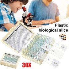 30PCS Objekttr&auml;ger Kunststoff Mikroskop Pr&auml;parate Mikroskopisches Mikroskopieren