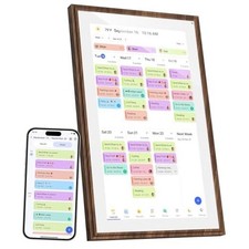 15.6 Inch Digital Calendar Chore Chart with Touchscreen - 15.6 Inch Wooden New
