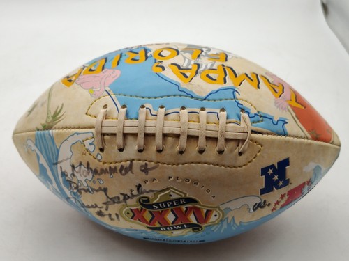 NFL Super Bowl XXXV-1/28/01-Tampa,FL-Limited Edtion Football-Signed Jesse Sapolu - Picture 8 of 9