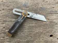 Antique STANLEY Sliding Bevel 6" Gauge Rosewood & Brass Patent Date 3-16-1897