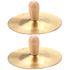 1 pair of Small Finger Cymbals Dance Cymbals Metal Finger Musical Instrument