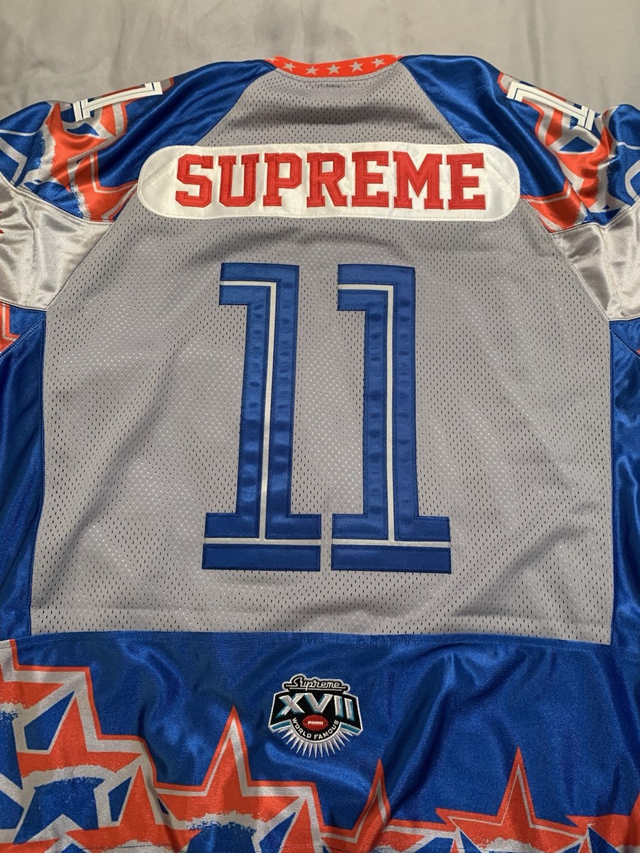 Supreme Stars Football Jersey Royal Sz L | eBay