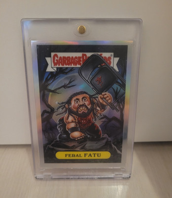 WWE Topps Chrome Garbage Pail Kids Feral Fatu SSP GPK-JF