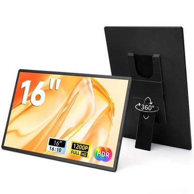 Portable Monitor for Laptop - 16'' 1200P FHD Laptop Screen Extender 16:10 IPS ...