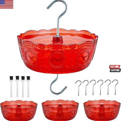 Ant Moat for Hummingbird Feeders, (4 Pack, 6 OZ) Vintage Style Humingbird Feeder