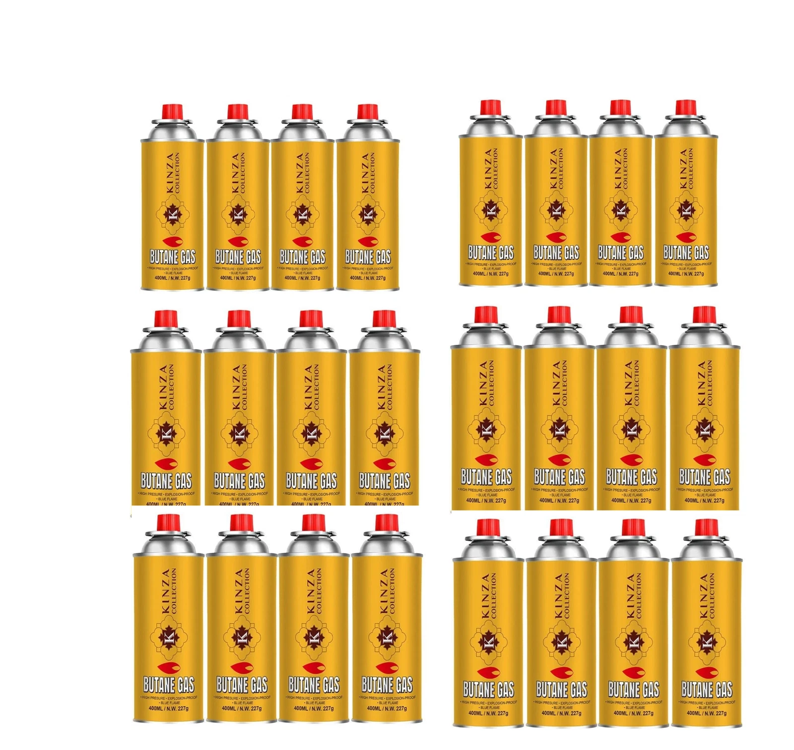 24 x New Butane Gas Bottles Canisters for Portable Stoves Cookers Grill Heaters