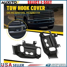 Fit 2017-19 Ford F-250 F-350 Super Duty Front Bumper Tow Hook Cover Panel 2-10X