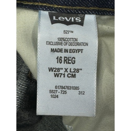 Levi's 527 Youth Boys Dark Wash Bootcut Blue Denim Jeans - Size 16 (29x29.5) - Picture 5 of 5