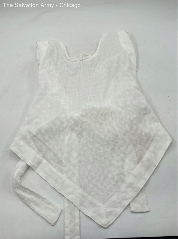 Musera Womens White Halter Neck Sleeveless Cropped Blouse Top Size Medium