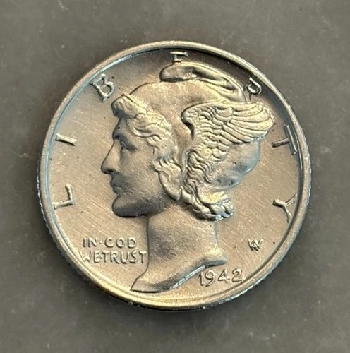 1942-S Mercury Dime - AU - About Uncirculated - 90% Silver