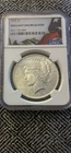 1923 US Peace Silver Dollar $1 - NGC Certified Brilliant Uncirculated Flag Label