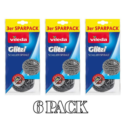 Vileda Spiral Scourers - PACK OF 6